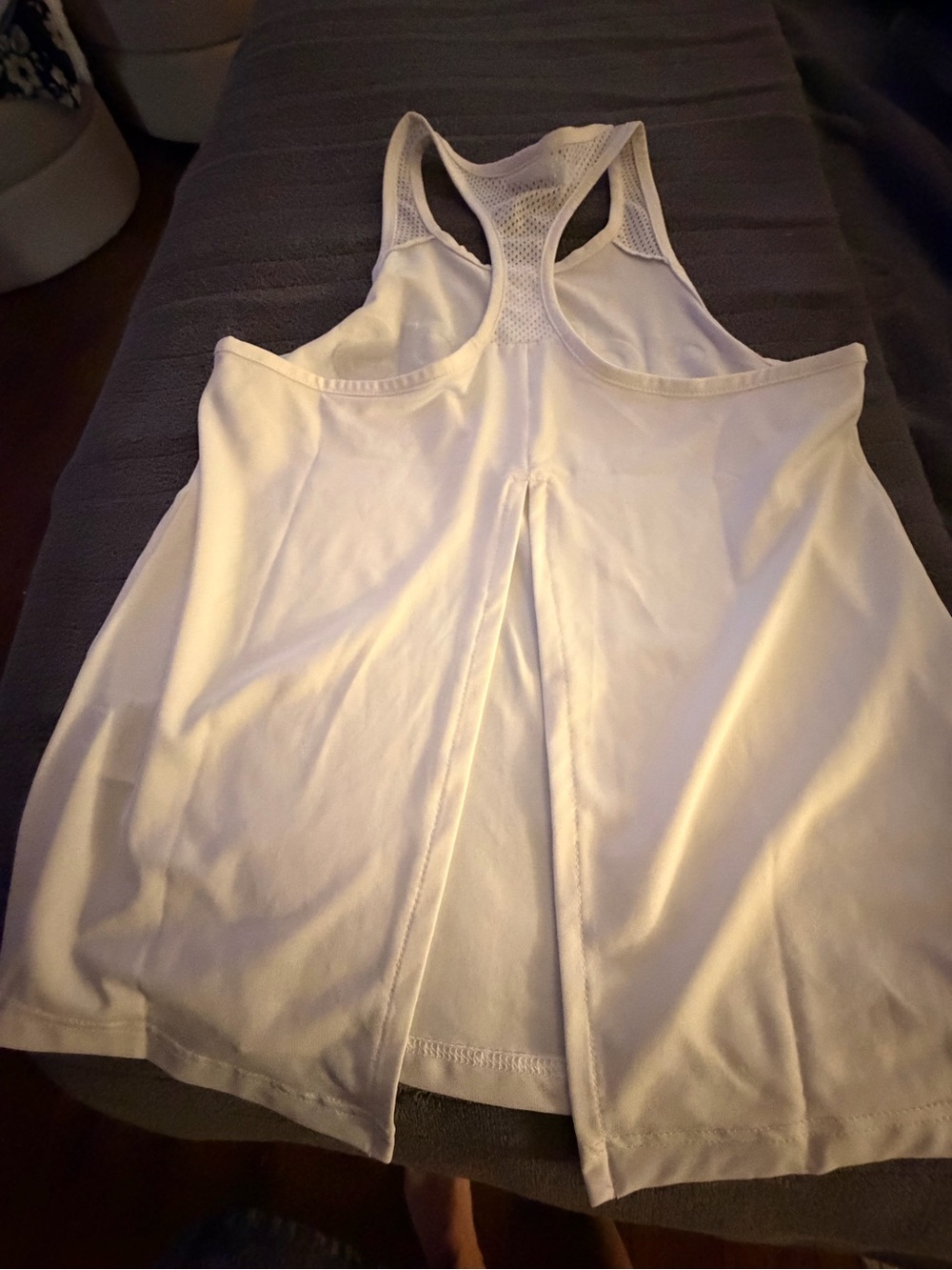 adidas White Mesh Racerback Tank - Picture 6 of 6